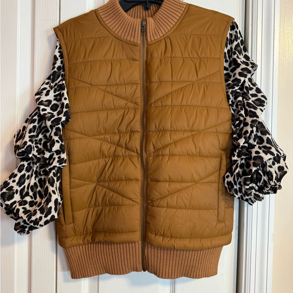 Brown Quilted Vest